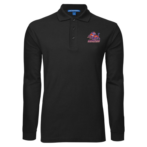  Black Long Sleeve Polo - Official Logo