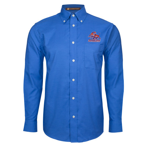  Royal Oxford Long Sleeve Shirt - Official Logo