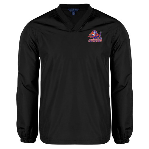  Black V Neck Raglan Windshirt - Official Logo