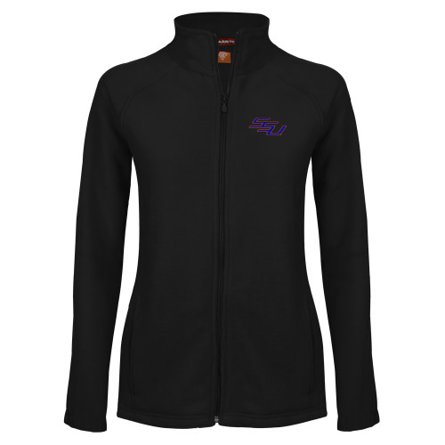  Womens Black Fleece Full Zip Jacket - SSU