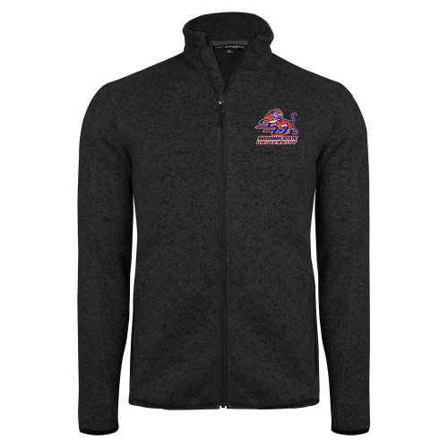  Black Heather  Sweater Fleece Jacket - Official Logo