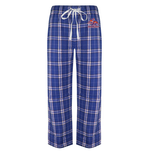  Royal/White Flannel Pajama Pant - Official Logo