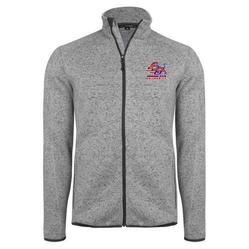  Grey Heather Sweater Fleece Jacket - Official Logo