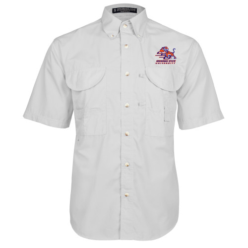  White Fishing Shirt Performance Short Sleeve - Official Logo