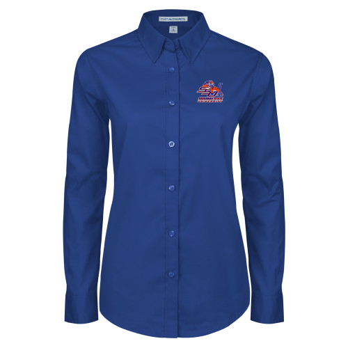  Womens Royal Twill Button Down Long Sleeve  - Official Logo