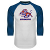 Thumbnail image for  White/Royal Raglan Baseball T Shirt