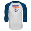 Thumbnail image for  White/Royal Raglan Baseball T Shirt
