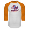 Thumbnail image for  White/Orange Raglan Baseball T Shirt