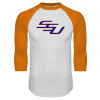 Thumbnail image for  White/Orange Raglan Baseball T Shirt