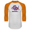 Thumbnail image for  White/Orange Raglan Baseball T Shirt