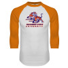 Thumbnail image for  White/Orange Raglan Baseball T Shirt