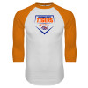 Thumbnail image for  White/Orange Raglan Baseball T Shirt