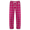 Thumbnail image for  Womens Dark Fuchsia/White Flannel Pajama Pant