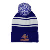 Thumbnail image for  Royal/White Two Tone Knit Pom Beanie w/Cuff