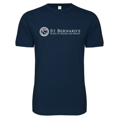  Next Level Navy SoftStyle T Shirt - Primary Mark