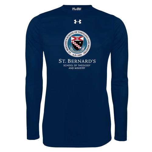  Under Armour Navy Long Sleeve Tech Tee - Stacked Primary
