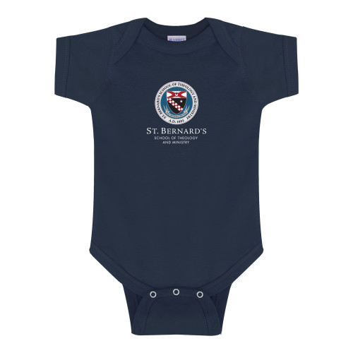  Navy Infant Onesie - Stacked Primary