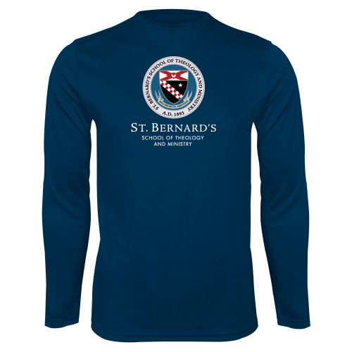  Navy Performance Long Sleeve Shirt - Stacked Primary