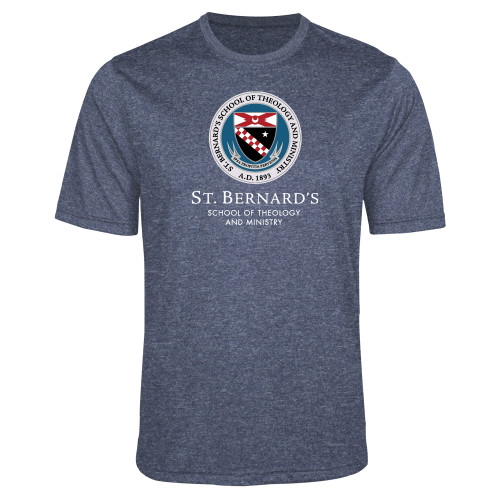  Navy Heather Performance Contender Tee - Stacked Primary