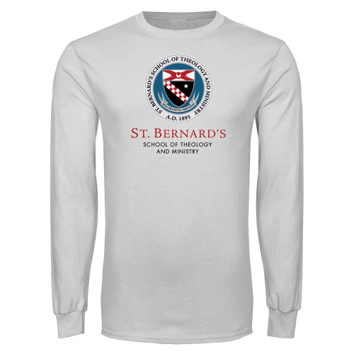  White Long Sleeve T Shirt - Stacked Primary