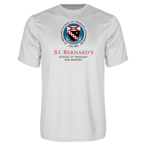  White Performance Tee - Stacked Primary