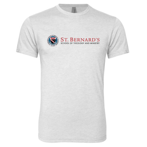  Next Level Heather White Triblend Tee - Primary Mark