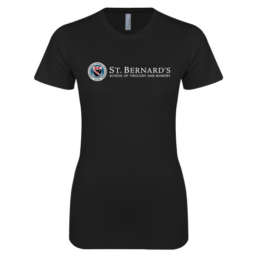  Next Level Womens Black Boyfriend Tee - Primary Mark