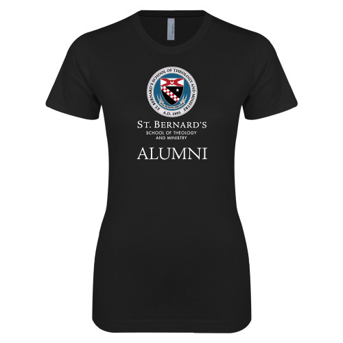  Next Level Womens Black Boyfriend Tee - St. Bernards Alumni