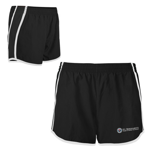  Womens Black/White Team Short - Primary Mark