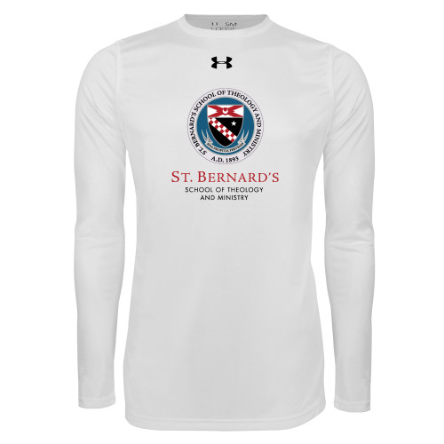  Under Armour White Long Sleeve Tech Tee - Stacked Primary