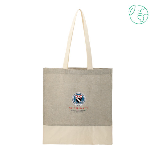  Split Recycled Grey Cotton Twill Convention Tote - Primary Mark