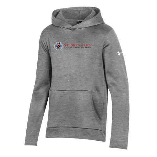  Under Armour Youth Grey Fleece Hoodie - Primary Mark