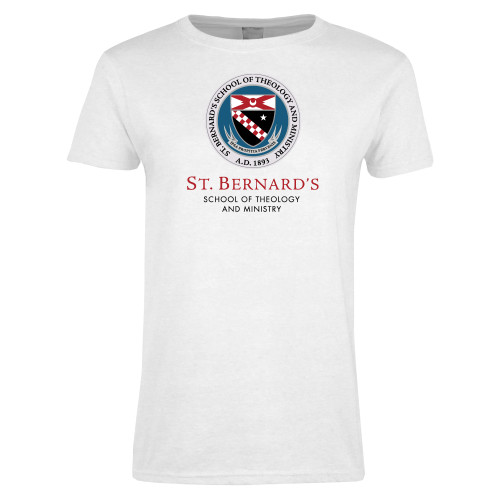  Womens White Short Sleeve Tee - Stacked Primary