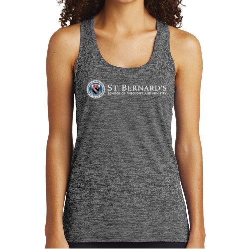  Womens Performance Grey/Black Heather Tank - Primary Mark
