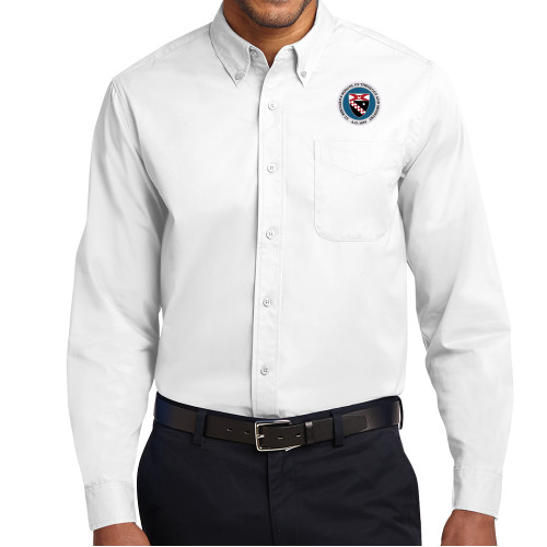  White Twill Button Down Long Sleeve - Primary Seal