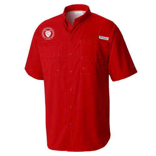  Columbia Red Tamiami Performance Short Sleeve Shirt - Primary Seal