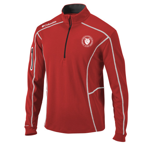  Columbia Red Omni Wick Shotgun 1/4 Zip - Primary Seal