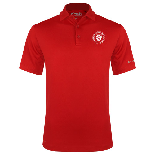  Columbia Red Omni Wick Drive Polo - Primary Seal
