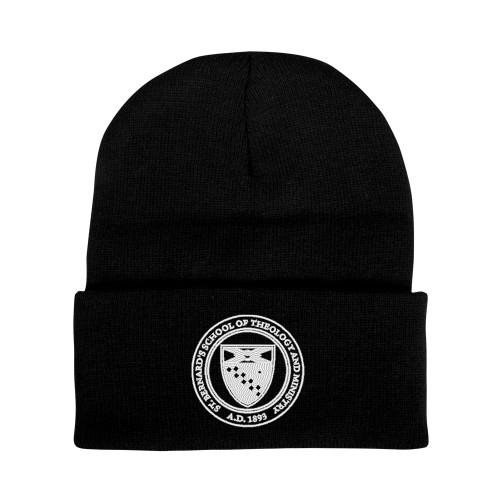  Black Knit Beanie w/Cuff - Primary Seal