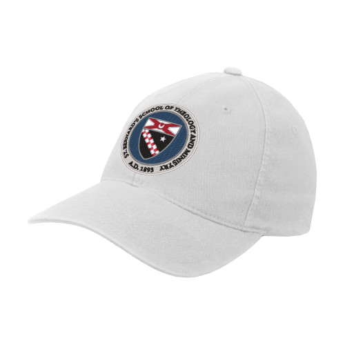  White Flexfit Structured Low Profile Hat - Primary Seal