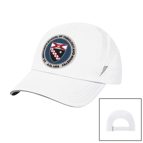  Womens White Performance Cap - Primary Seal