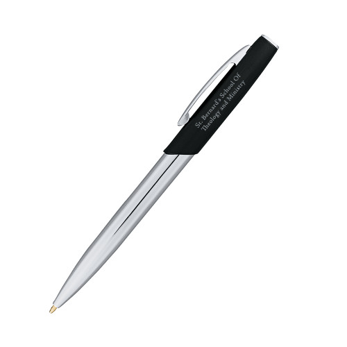  Geneva Black Twist Pen - Stacked Primary Engraved