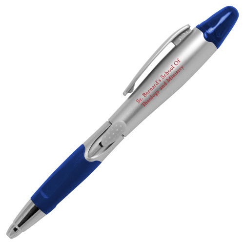  Silver/Blue Blossom Pen/Highlighter - Stacked Primary