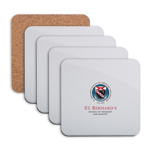  Hardboard Coaster w/Cork Backing 4/set - Stacked Primary