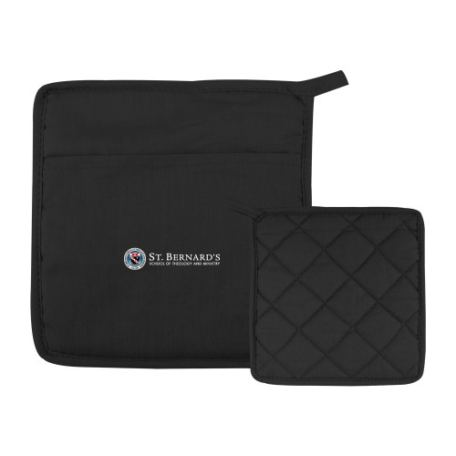  Quilted Canvas Black Pot Holder - Primary Mark