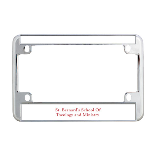  Metal Motorcycle License Plate Frame in Chrome - Stacked Primary