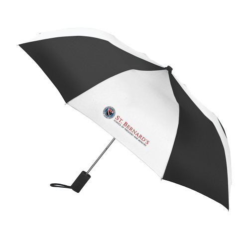  42 Inch Slim Stick Black/White Umbrella - Primary Mark