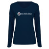 Thumbnail image for  Womens Navy Long Sleeve V Neck Tee