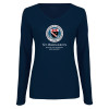 Thumbnail image for  Womens Navy Long Sleeve V Neck Tee