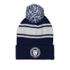 Thumbnail image for  Navy/White Two Tone Knit Pom Beanie w/Cuff